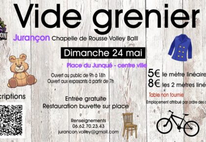 Vide grenier organisé par Jurançon Chapelle de Rousse Volley Ball